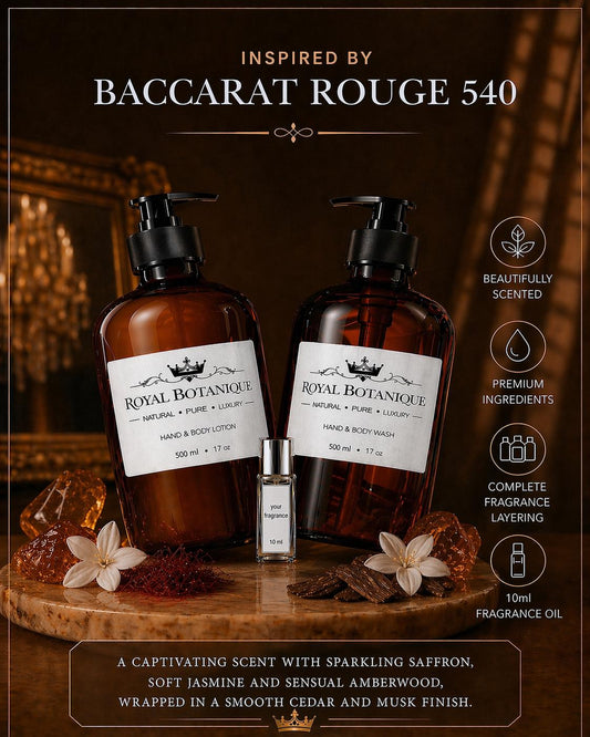 Royal Botanique Luxury Wash & Lotion Gift Set - Inspired By Baccarat Rouge 540