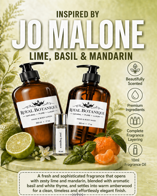 Royal Botanique Luxury Wash & Lotion Gift Set - Inspired By Jo Malone Lime Basil