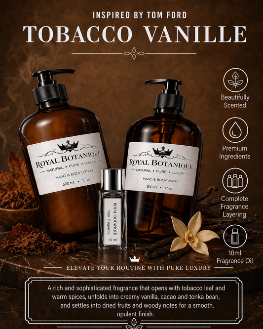 Royal Botanique Luxury Wash & Lotion Gift Set - Inspired By Tom Ford Tob Vanille