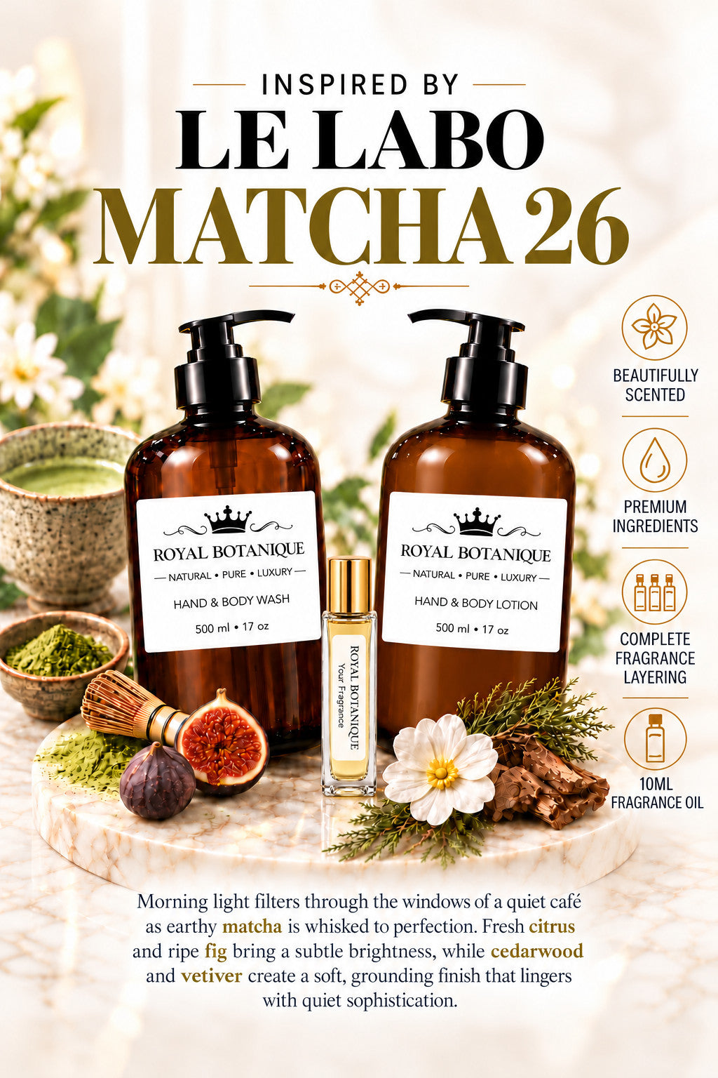 Le Labo – Thé Matcha 26 Inspired fragrance inspiration poster – Royal Botanique