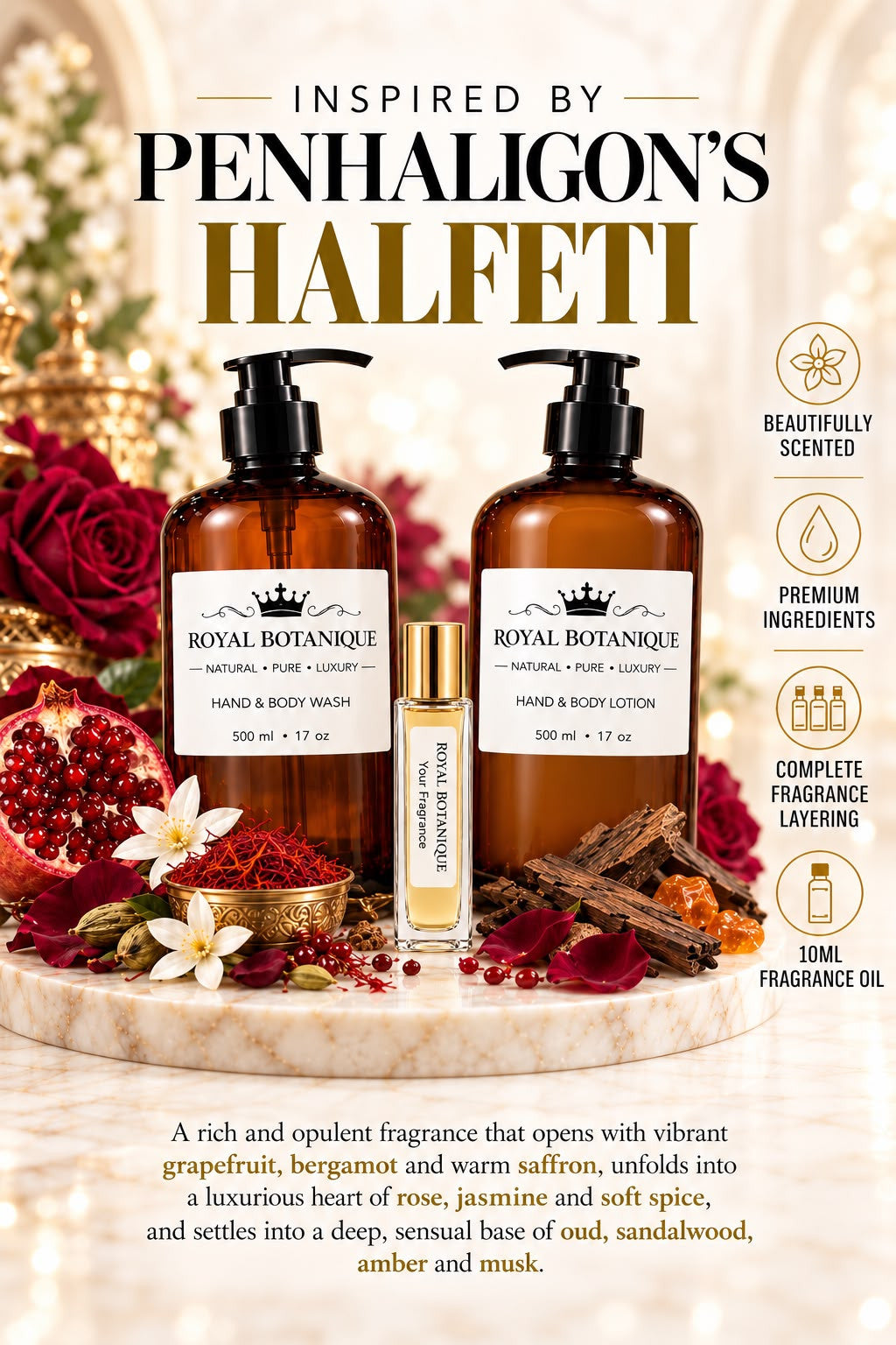 Penhaligon’s – Halfeti Inspired fragrance inspiration poster – Royal Botanique