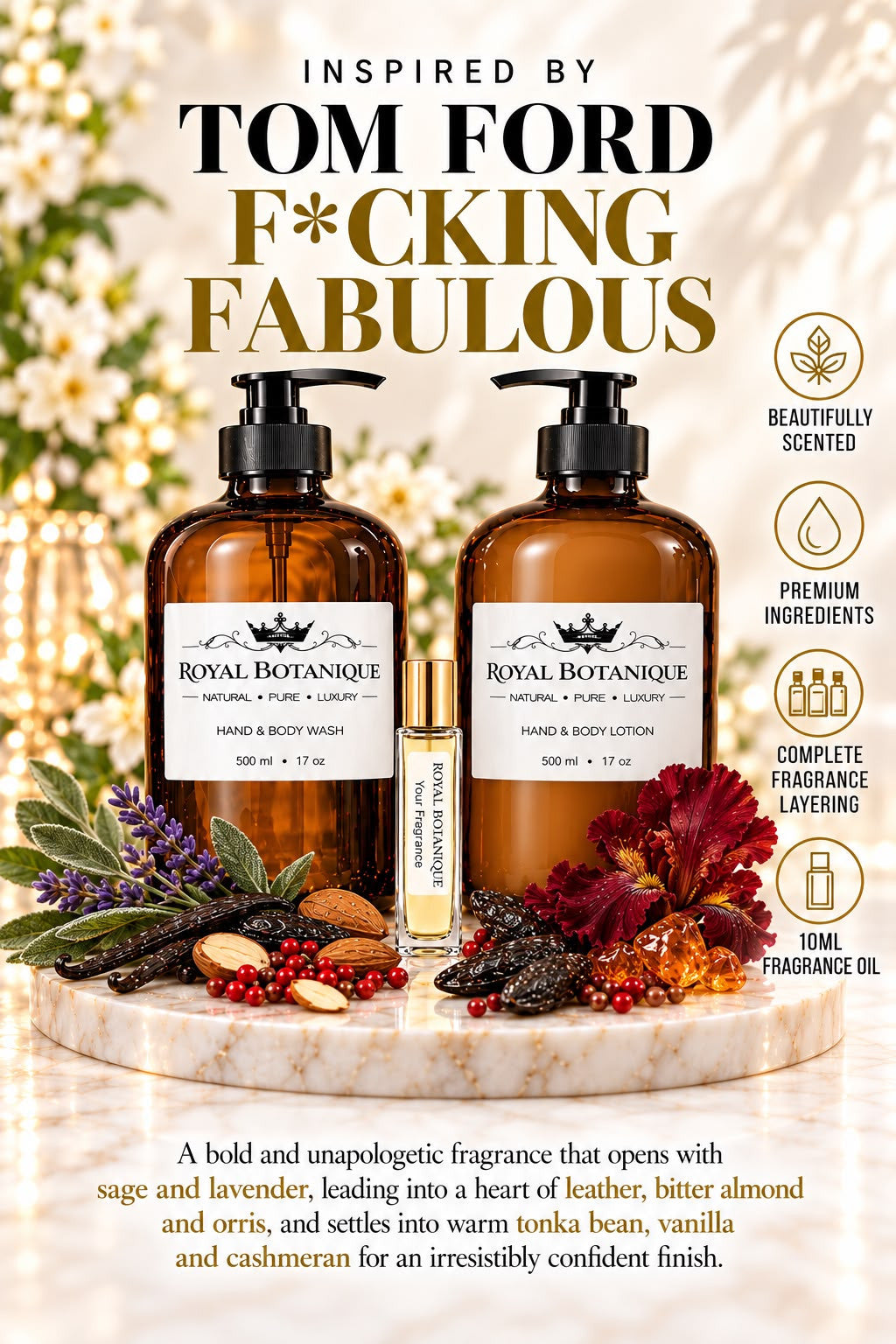 Tom Ford – F*cking Fabulous Inspired fragrance inspiration poster – Royal Botanique