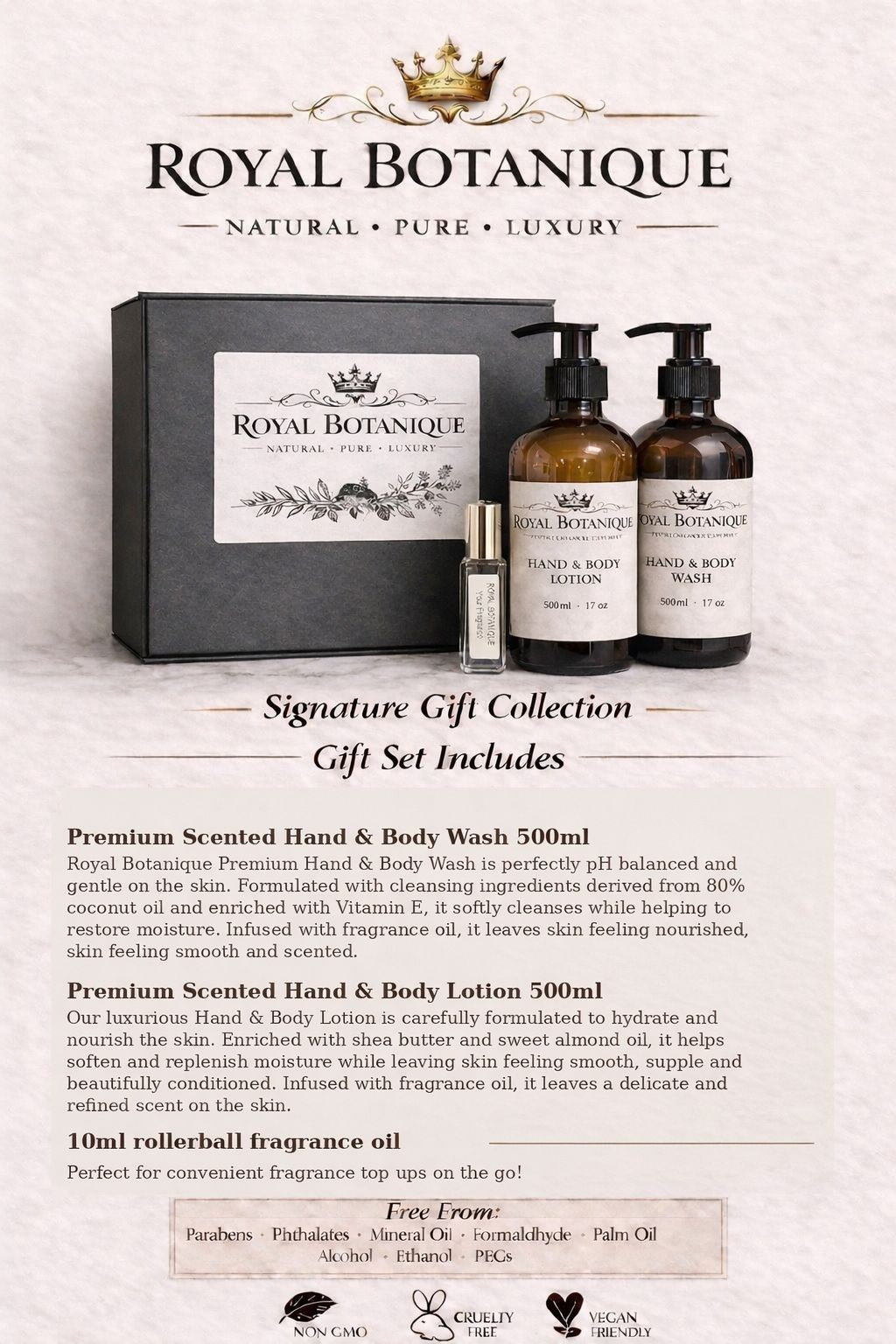 Royal Botanique Luxury Wash & Lotion Gift Set- Inspired By Jo Malone Eng Pear