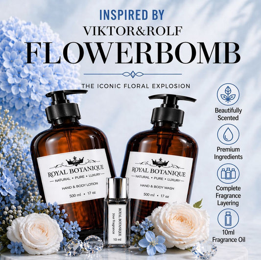 Royal Botanique Luxury Wash & Lotion Gift Set – Inspired By FlowerBomb