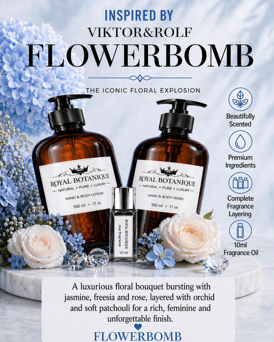 Royal Botanique Luxury Wash & Lotion Gift Set – Inspired By FlowerBomb