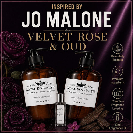 Royal Botanique Luxury Wash & Lotion Gift Set- Inspired By Jo Malone Velvet Rose