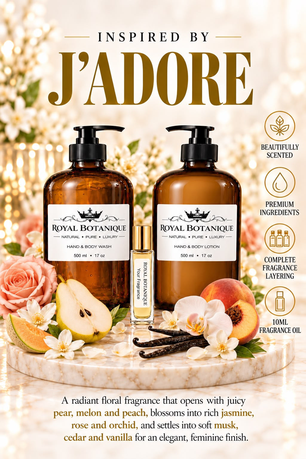 Dior – J’Adore Inspired fragrance inspiration poster – Royal Botanique