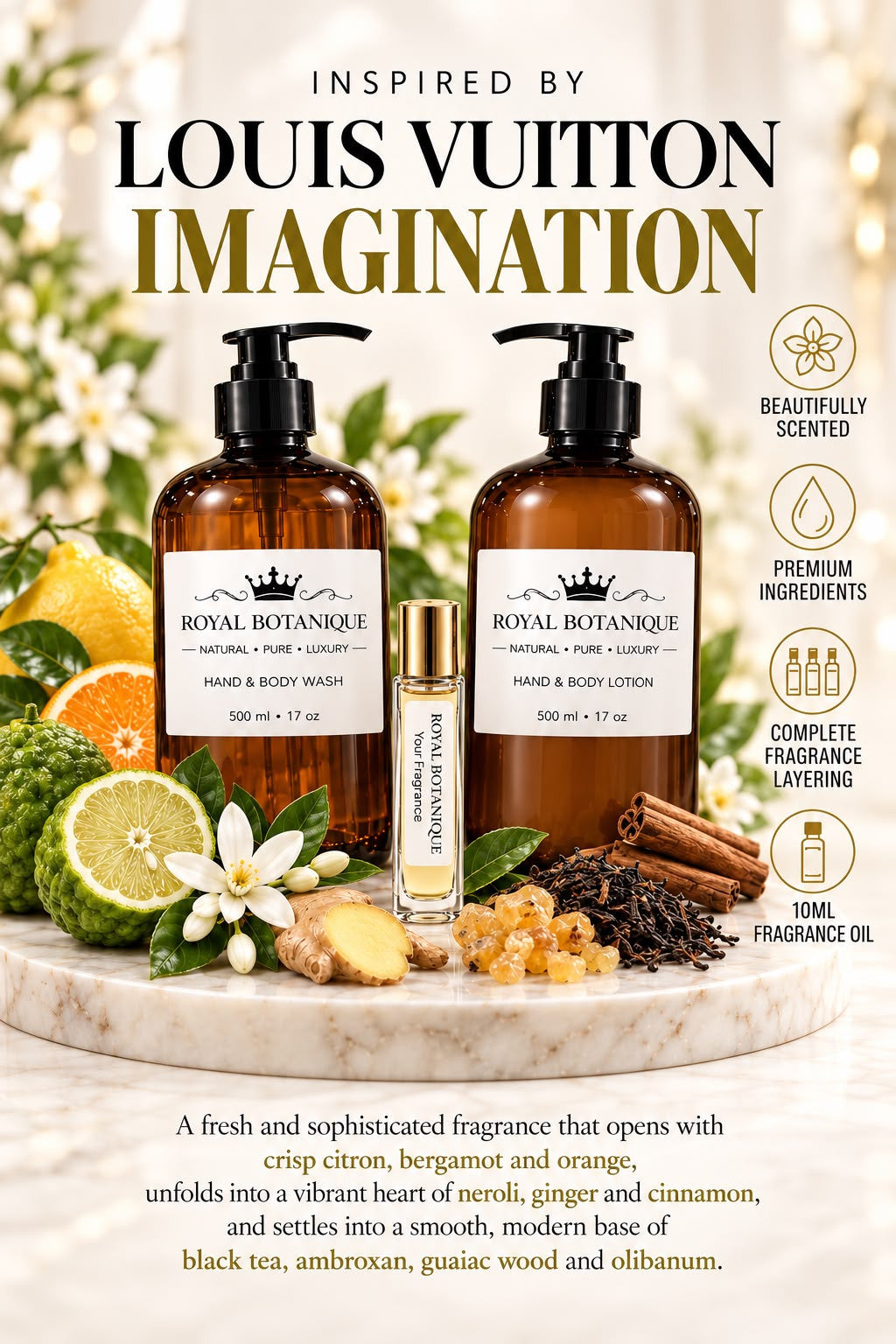 Louis Vuitton – Imagination Inspired fragrance inspiration poster – Royal Botanique
