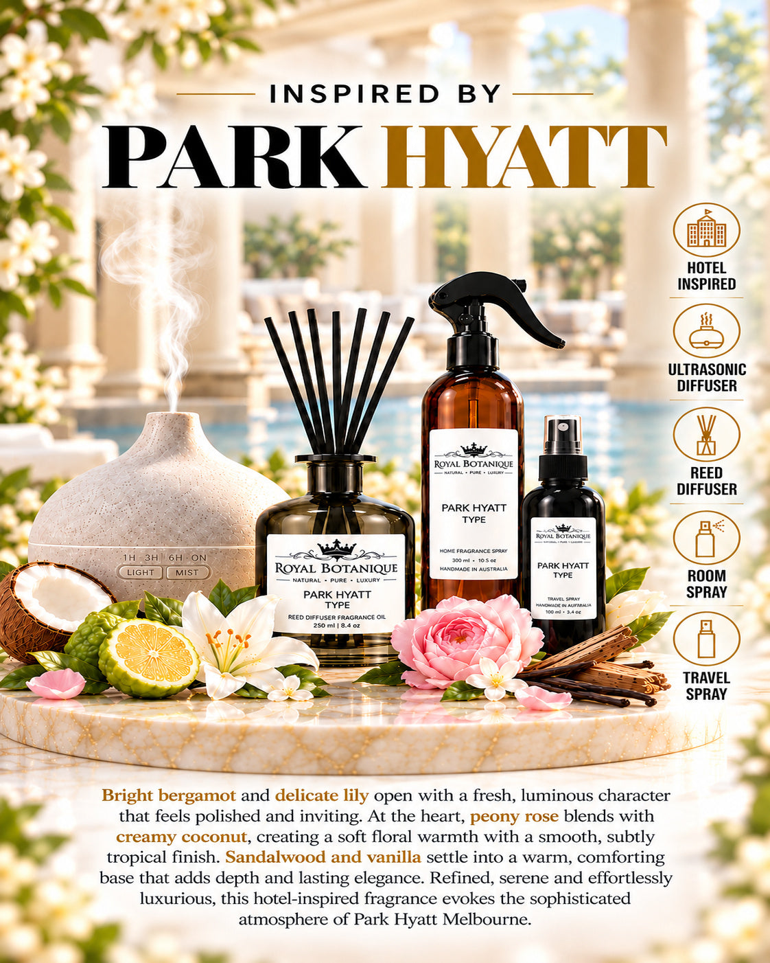 Park Hyatt Inspired fragrance poster